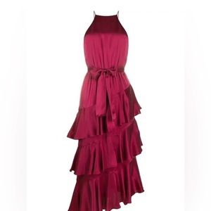 Zimmermann Silk Picnic Burgundy Dress size 1